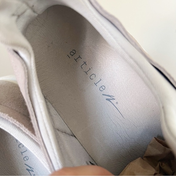 Article No • 0502 Suede Sneakers in Light Gray taupe lace up trainers 0518 main image 10